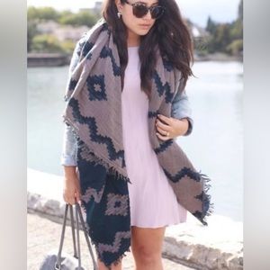 Wilfred Diamond Mosaic Blanket Scarf